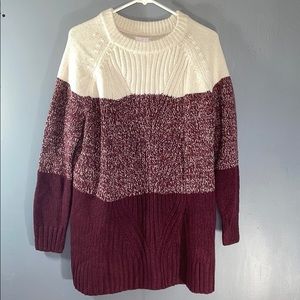Isabel Maternity Ombré Burgundy Pullover Sweater